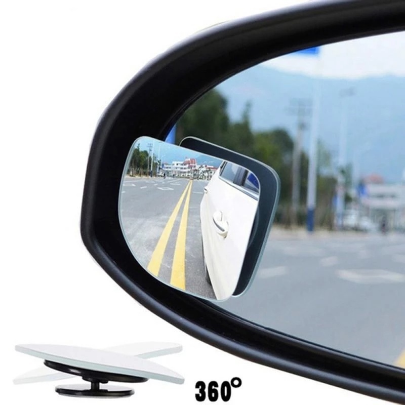 Bộ 2 gương chiếu hậu góc rộng xoay 360 độ không khung cho xe hơi