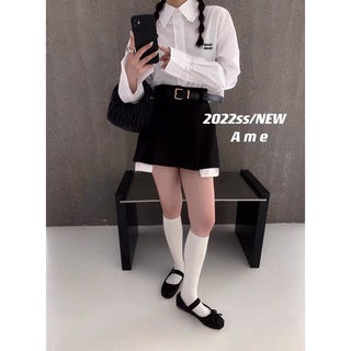 Áo sơ mi trắng cổ đức miu miu