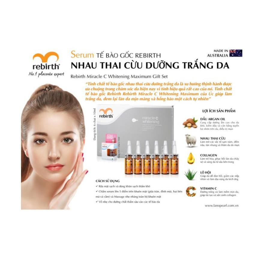 Serum tế bào gốc Dưỡng trắng da Rebirth 6chai*10ml - Úc | BigBuy360 - bigbuy360.vn