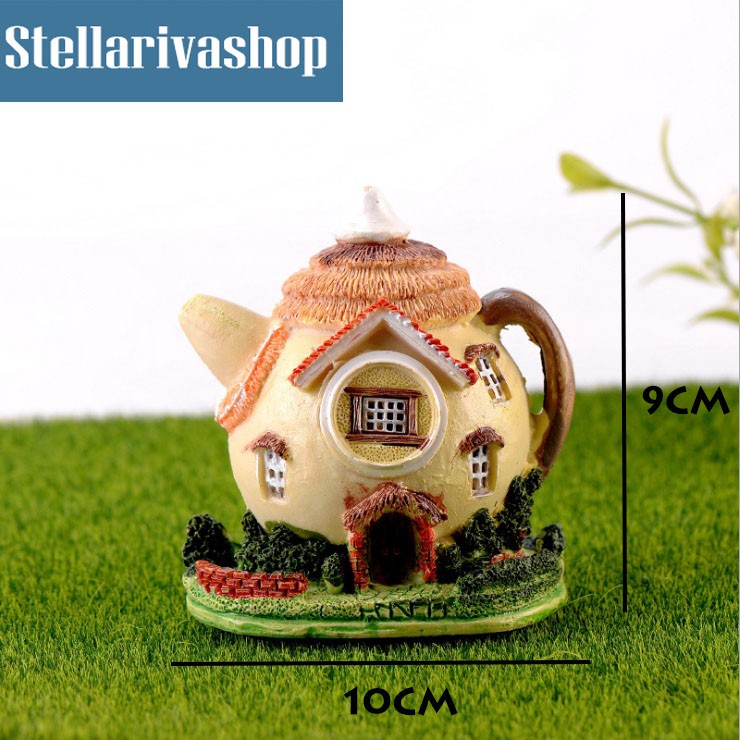 Tiểu cảnh - Nhà Ấm Trà size lớn·làm tiểu cảnh terrarium/ mô hình trang trí