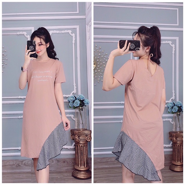 Đầm bigsize dáng suông thun thái form từ 50-70kg | BigBuy360 - bigbuy360.vn