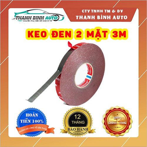 Băng Keo Đen 2 Mặt - Hàng Chất Lượng Cao - Thanh Bình Auto