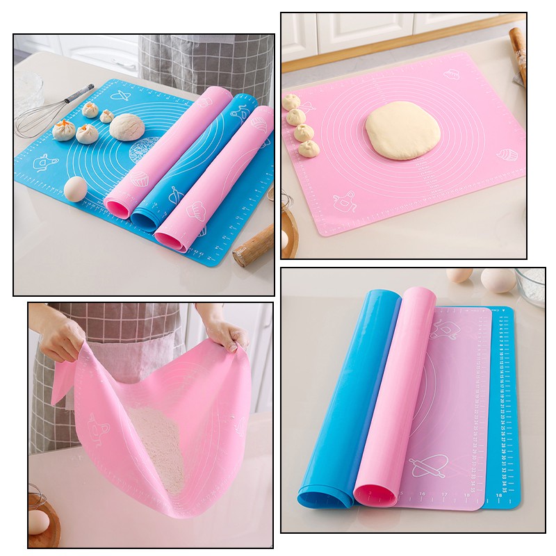 Tấm Lót Bàn Xoay Bằng Silicone Chống Trượt Dùng Trang Trí Bánh Kem