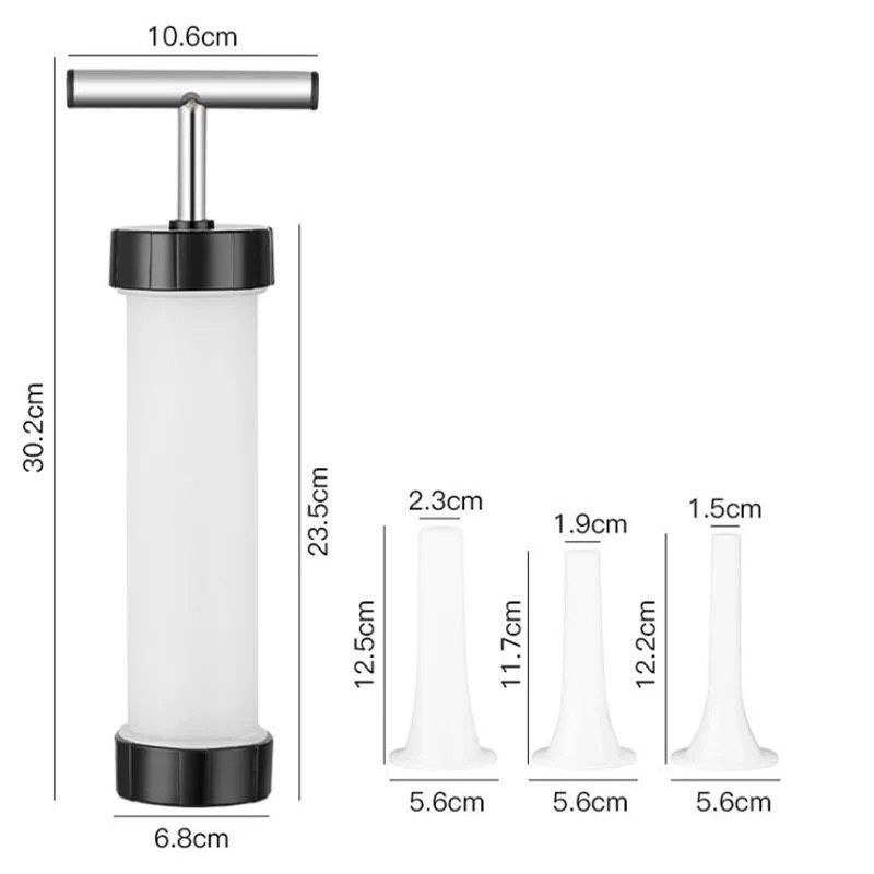 Dụng cụ nhồi xúc xích,lạp sườn.cán inox 3 phễu loại đẹp