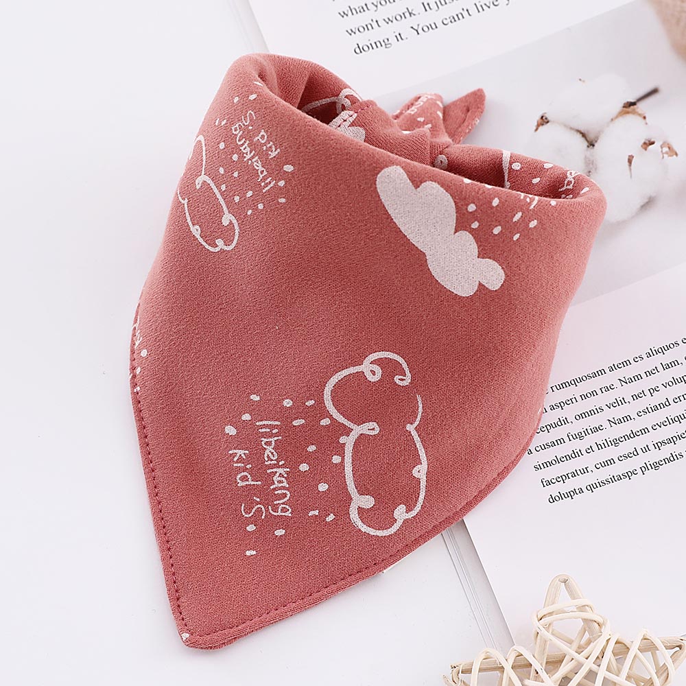 Yếm Ăn Cotton Hai Lớp Siêu Mềm In Họa Tiết Hoạt Hình Có Thể Điều Chỉnh Cho Bé Sơ Sinh