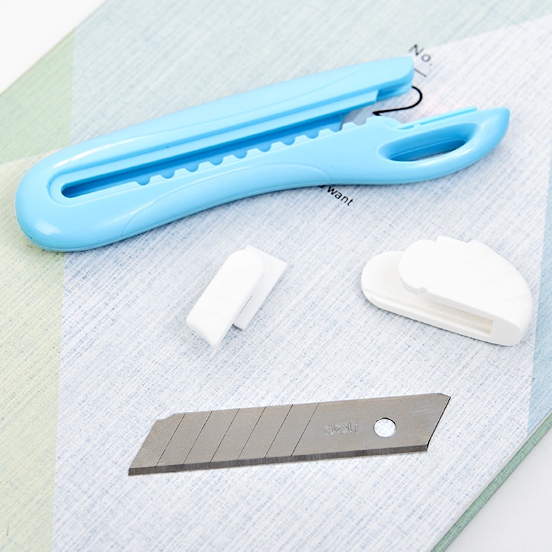 Dao cắt giấy Mini dễ thương tiện dụng cho trường học/ văn phòng Dao rọc giấy mini 55mm Deli bỏ túi