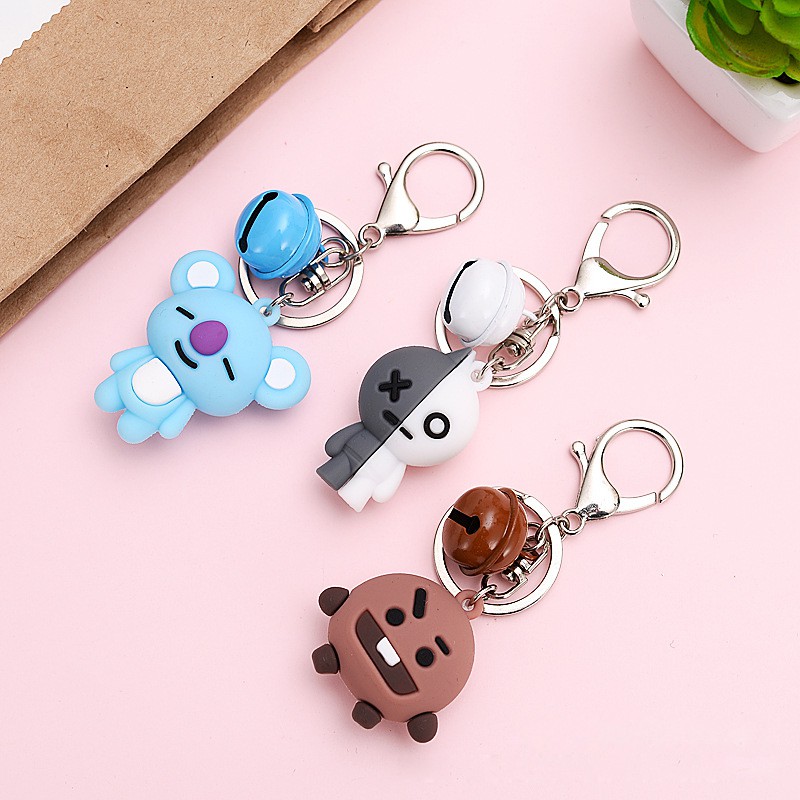 Móc khóa treo balo BT21 BTS Gấu bông Teddy 3D