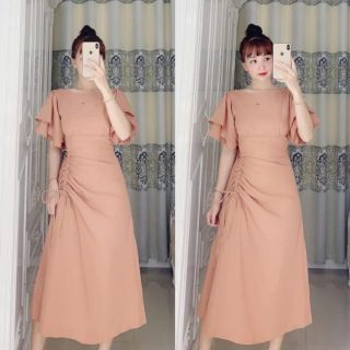 Đầm nữ dút dây bo eo