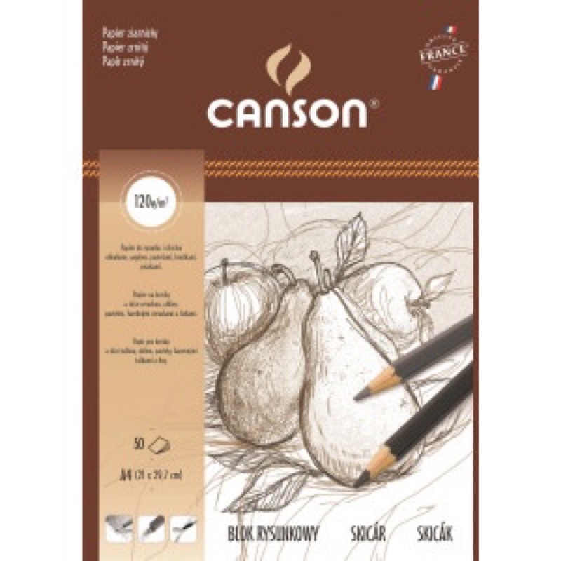 [DA ĐEN] Sổ Vẽ Canson Pháp A4 120gsm - 50 Sheet