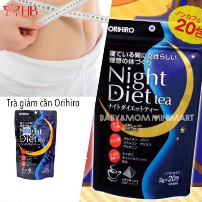 Trà giảm cân đêm Orihiro Night Diet Tea Nhật Bản gói 20 túi