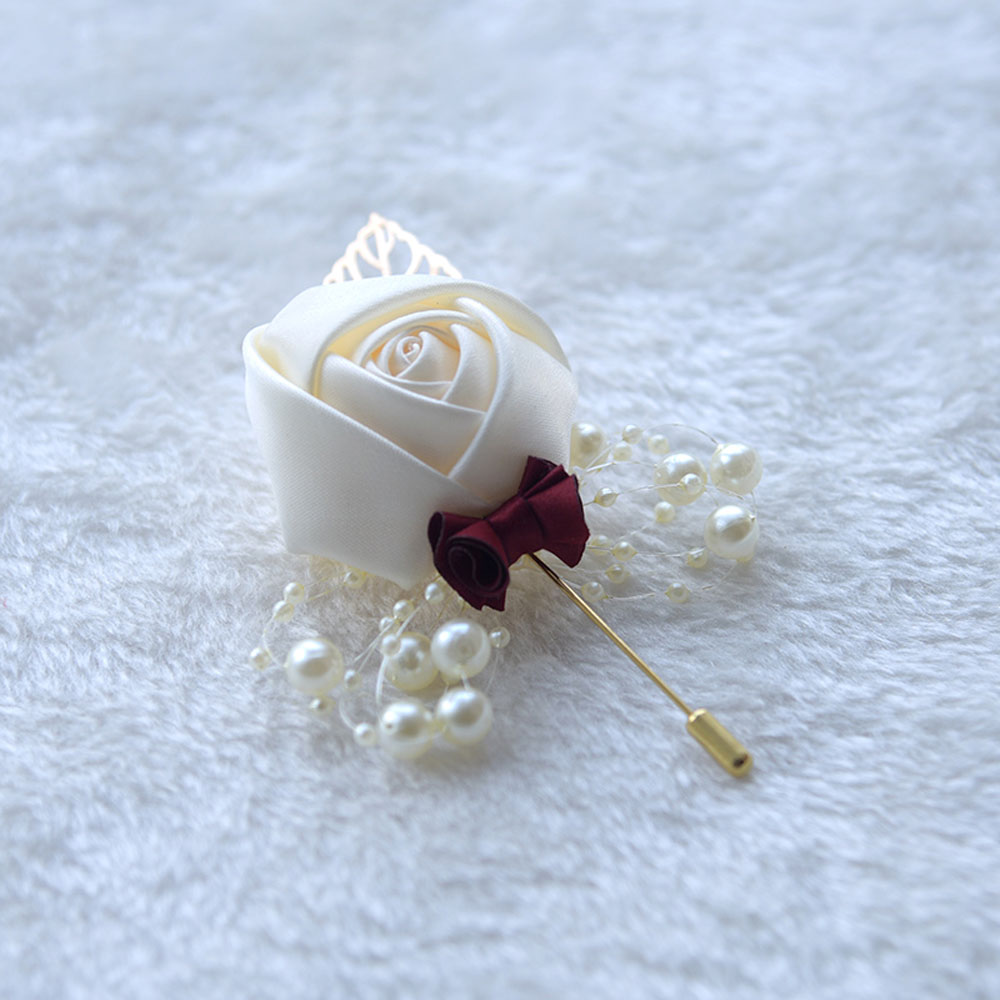 Ghim Cài Áo Hình Chú Rể Và Hoa Đính Ngọc Trai Giả Thời Trang Cho Nữ