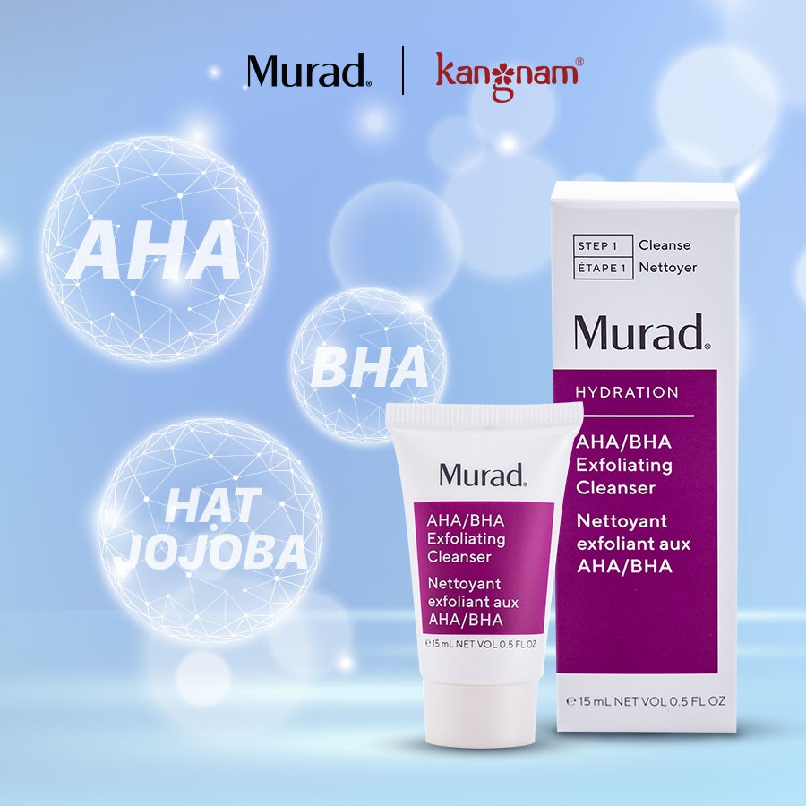 Sữa Rửa Mặt Và Tẩy Tế Bào Chết Murad AHA/BHA Exfoliating Cleanser 15ml | WebRaoVat - webraovat.net.vn