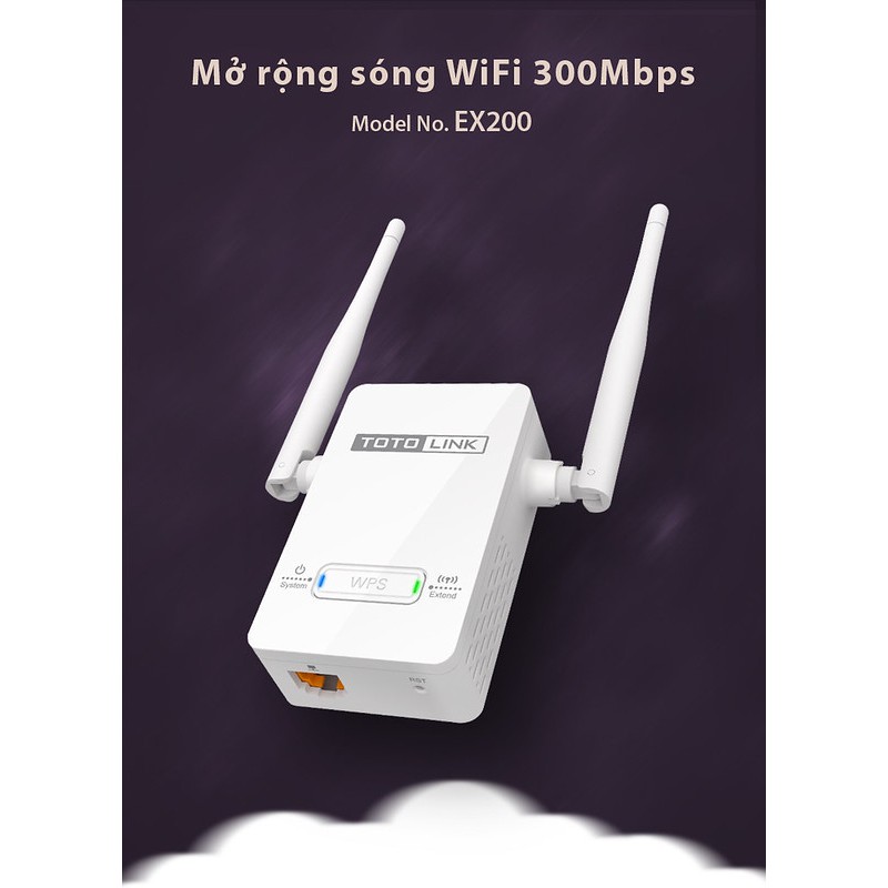 THIẾT BỊ KÍCH SÓNG WIFI, KHUẾCH ĐẠI WIFI TOTO LINK EX200