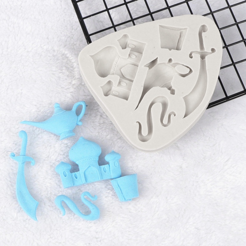 Khuôn Silicone Làm Bánh Tạo Hình Đèn Thần Kì 3D Độc Đáo Tiện Dụng