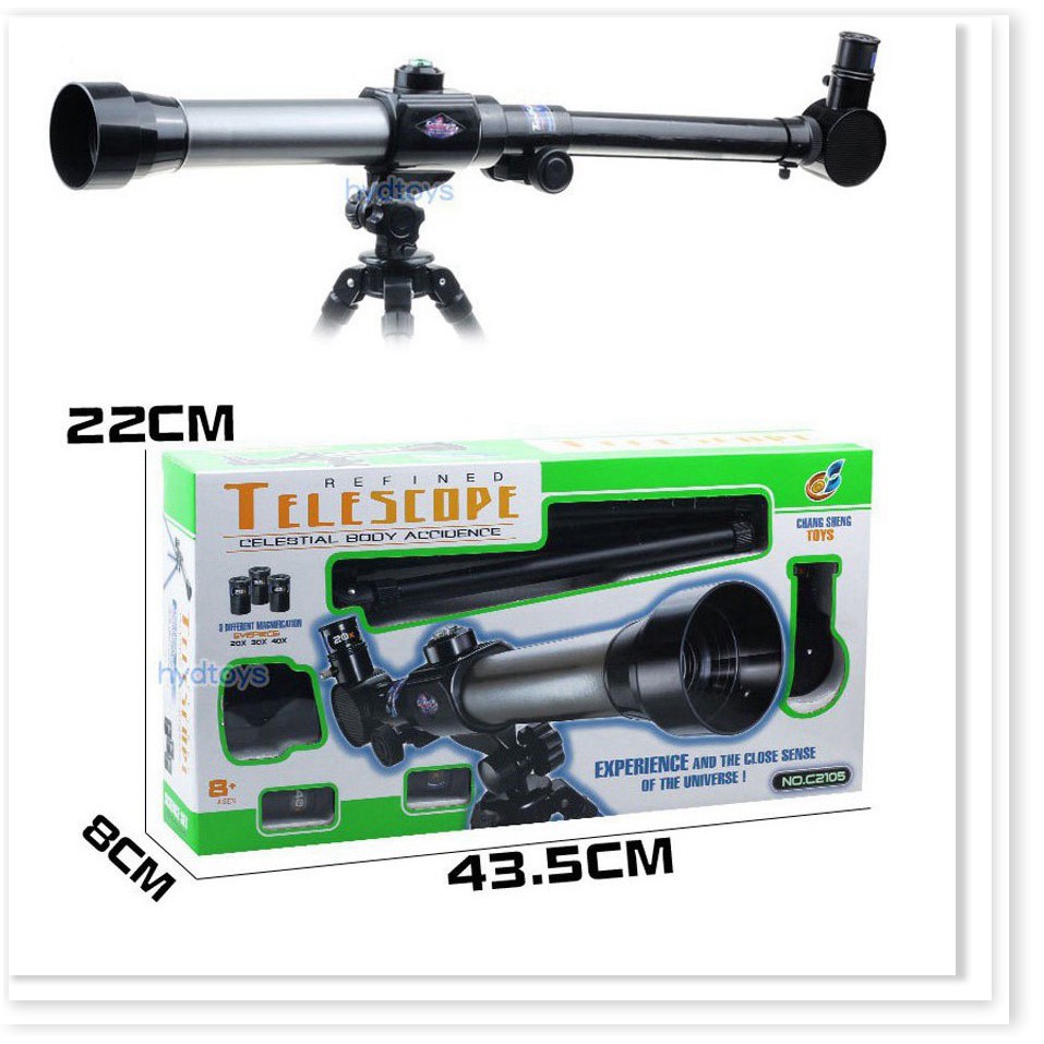 Ống nhòm thiên văn khúc xạ Telescope 40X kèm thị kính và la bàn