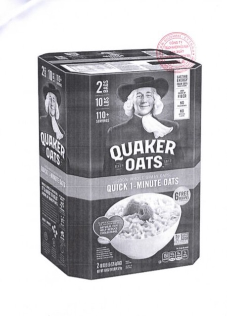 Yến mạch Mỹ quick 1-minute Quaker Oats thùng 4.52kg