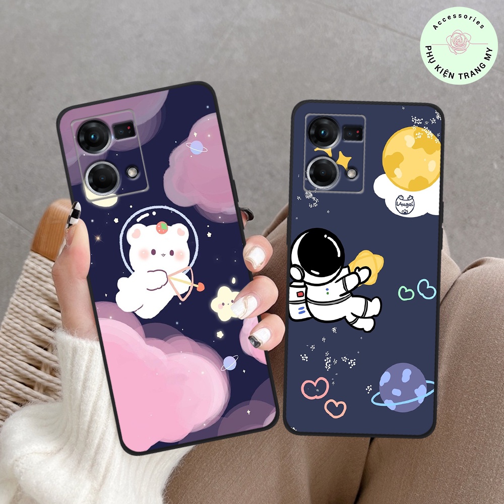 Ốp lưng Oppo Reno 7 / Reno 7 4G hình gấu vũ trụ, space