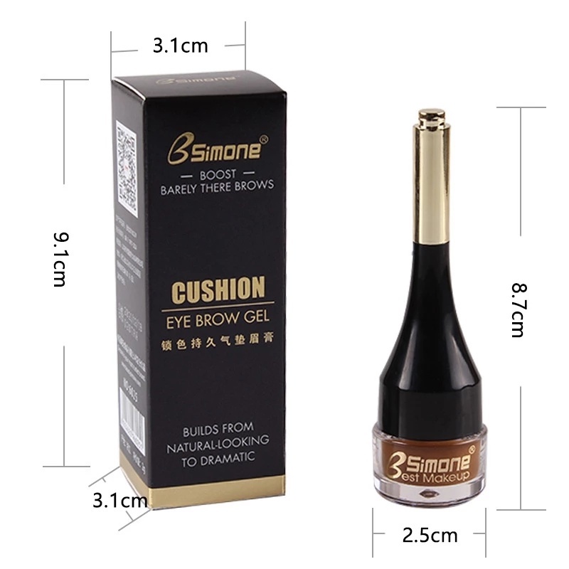 Gel Kẻ Lông Mày 4 Màu Tùy Chọn Chống Thấm Nước Màu Nâu/Đen Tự Nhiên