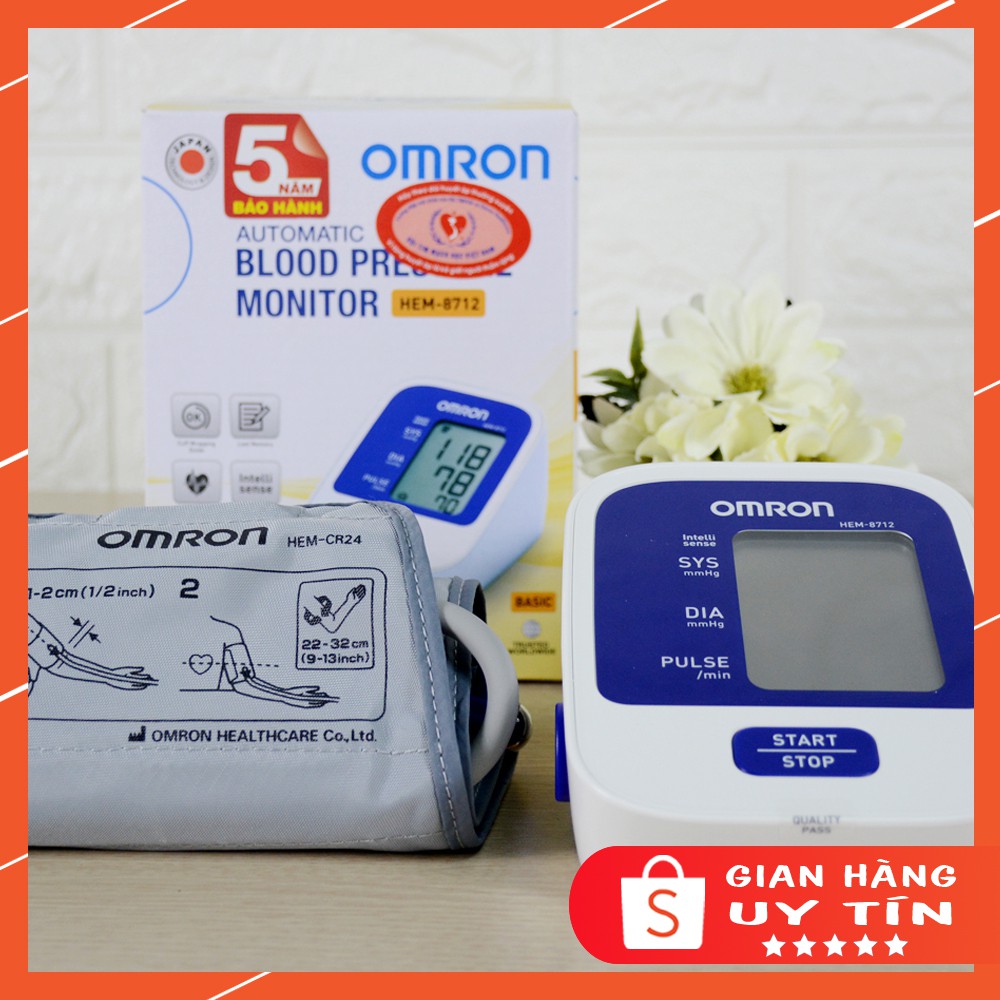 Máy đo huyết áp bắp tay Omron HEM - 8712 [Hàng chính hãng Omron Nhật Bản - bảo hành 5 năm]