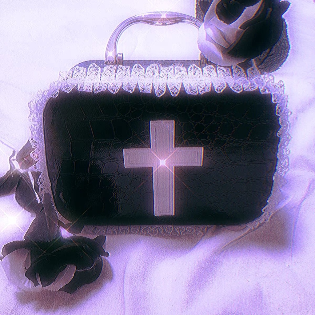 Túi Đựng Mỹ Phẩm Phối Ren Thủ Công Phong Cách lolita