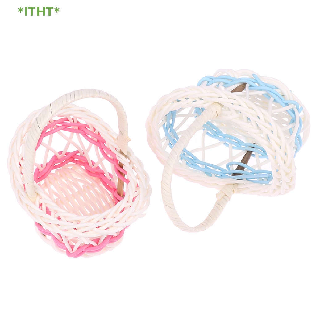 1 Giỏ Đan Mini 1: 12 Dùng Để Trang Trí Nhà Búp Bê Mới