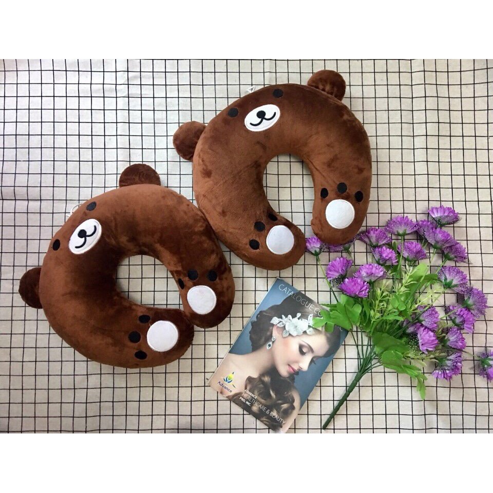 Gối kê cổ hình gấu nâu