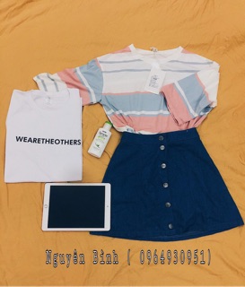 Áo thun kẻ(có ảnh thật ở cuối)