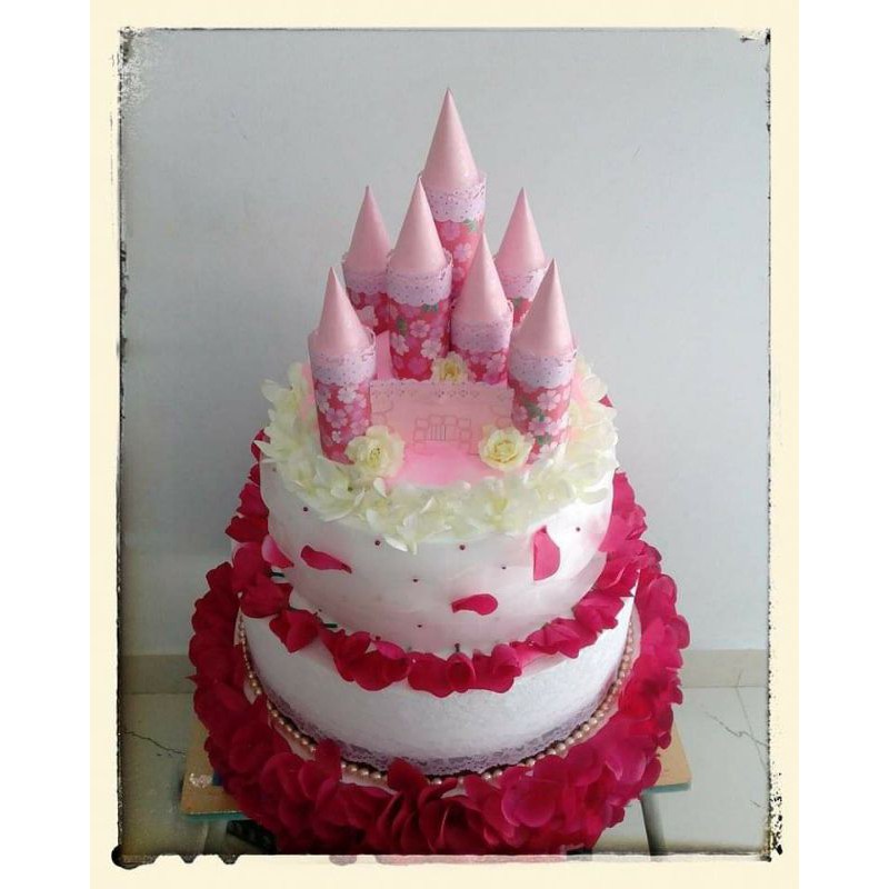 Xốp tròn cao 5cm làm DIY bánh kem giả, nowship trong ngày