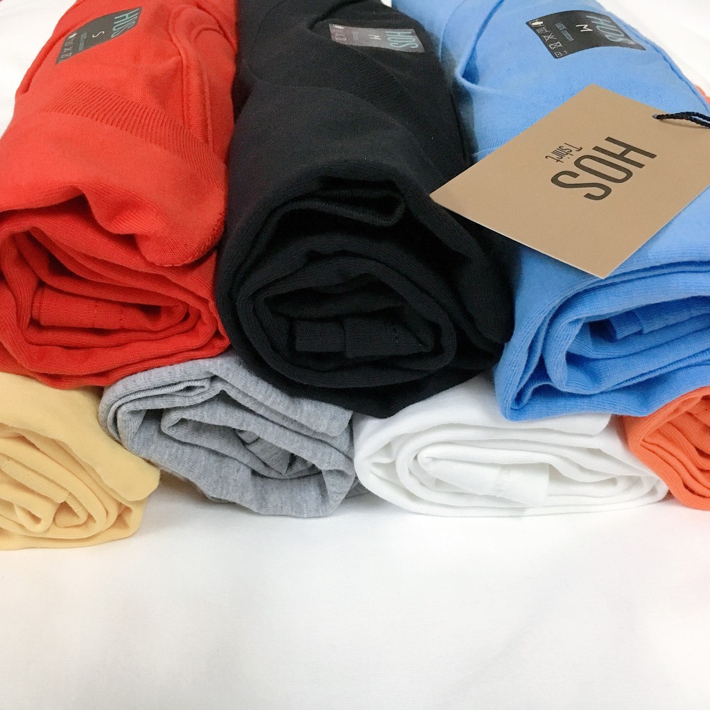 Áo thun trơn Hos - form unisex 100% cotton