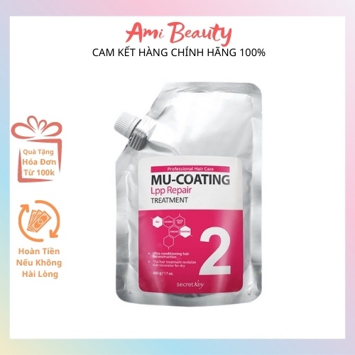 Kem ủ tóc Secret Key So Fast Mu-Coating Silk Protein Treatment 480g