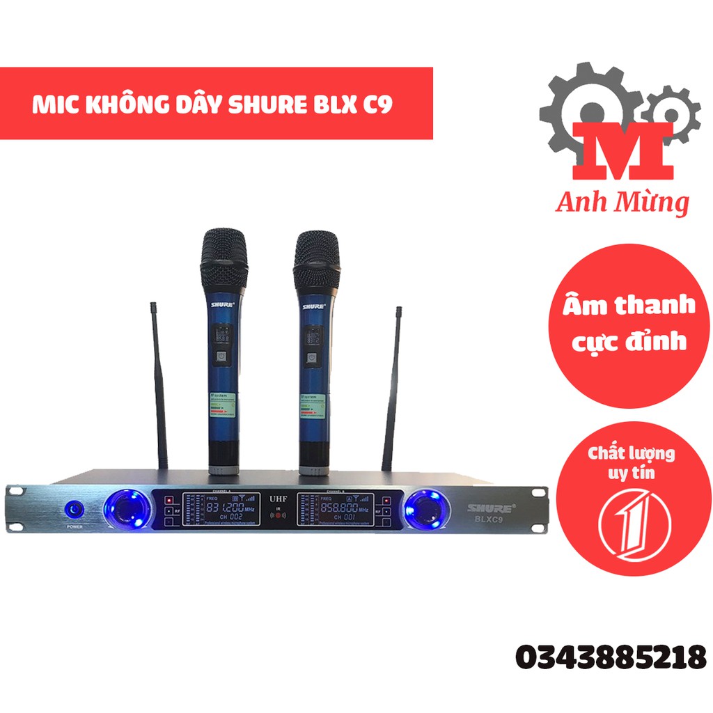 Mic không dây Shure BLX C9 – Mic hát karaoke không dây cực chất lượng