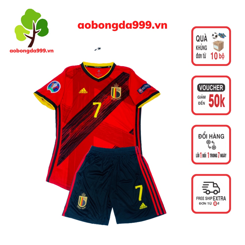 Áo đá bóng đá banh set quần áo thể thao đội tuyển Bỉ World Cup 2022 - aodabong999.vn