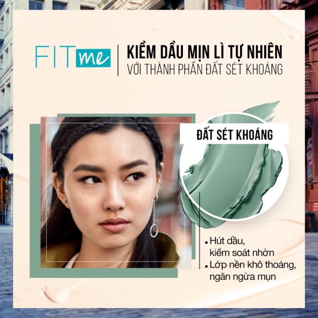 KEM NỀN MAYBELINE FIT ME CHO DA MỀM MỊN KHÔNG ĐỔ DẦU | BigBuy360 - bigbuy360.vn