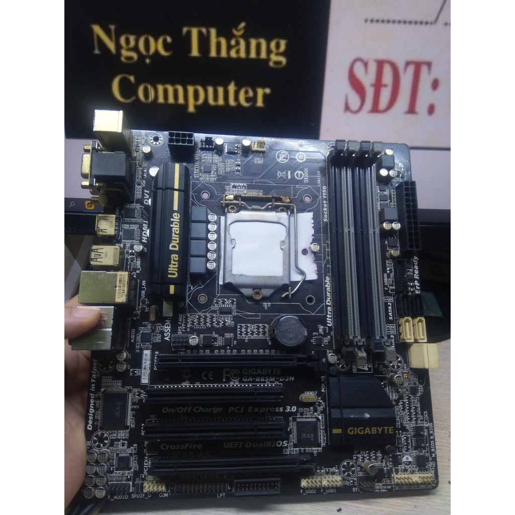 Main GiGabByte B85M 4 khe Ram zin.Main chính hãng bóc máy văn phòng, quán net