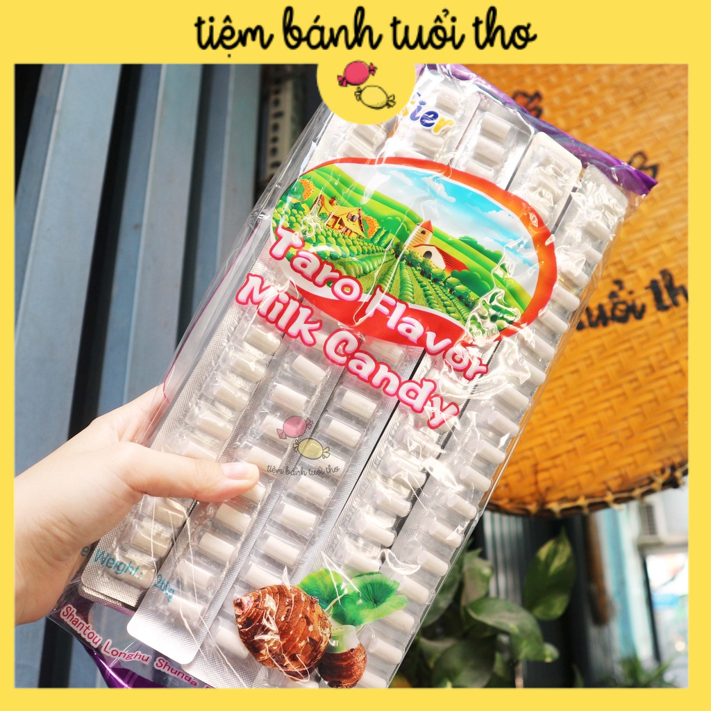 [Sỉ] Bịch 20 vỉ Kẹo Dẻo Khoai Môn Sữa Thơm Bùi - Ăn Vặt Tuổi Thơ