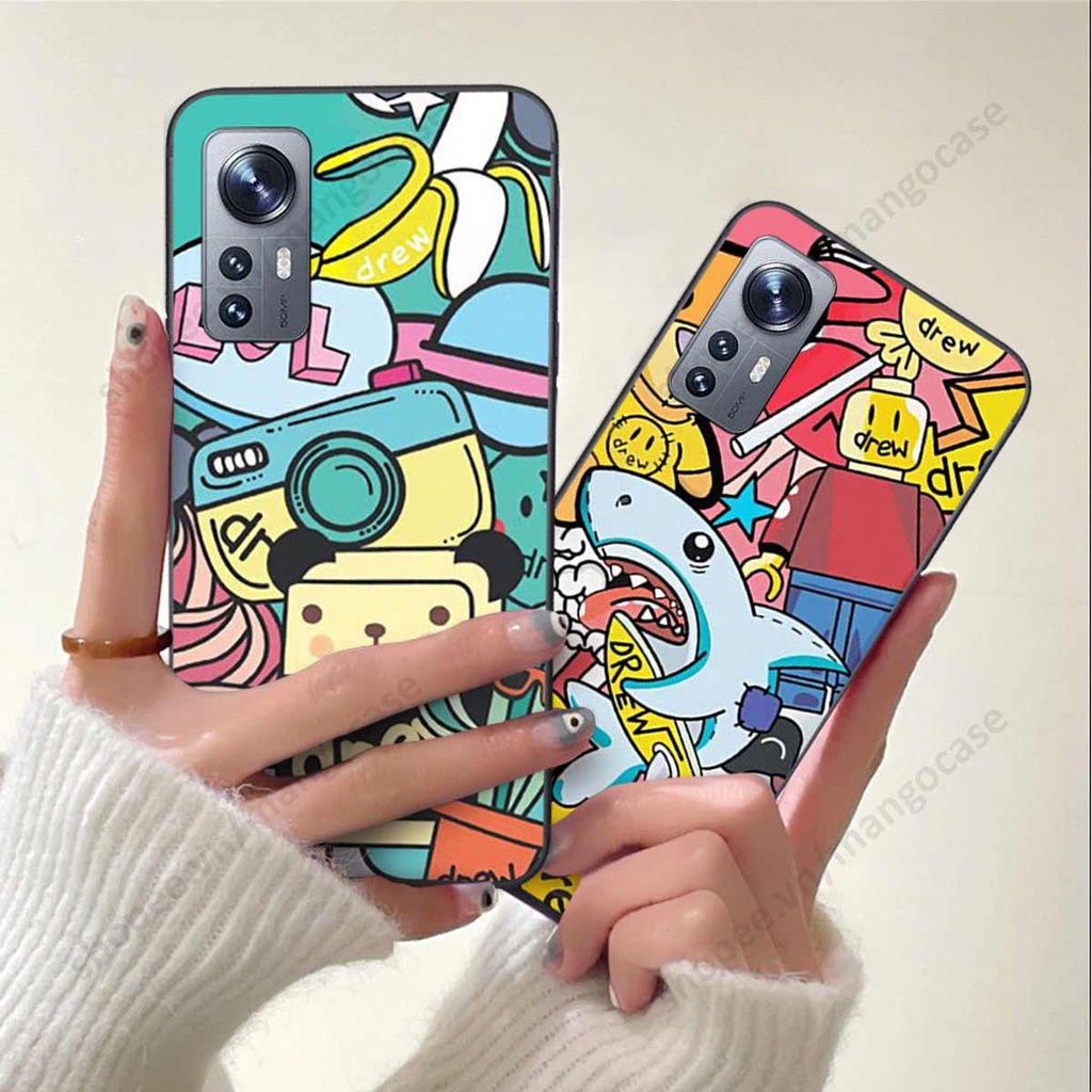 Ốp lưng điện thoại Xiaomi 12 / Xiaomi 12 Pro drew, kaws, bape cao cấp, vỏ ốp rẻ đẹp