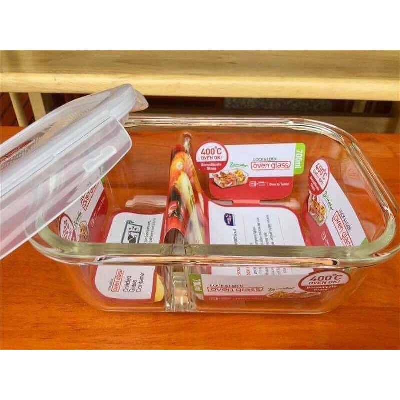 Hộp chia ngăn thủy tinh Lock&Lock