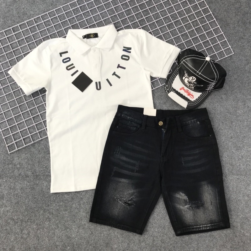 Áo thun nam ngắn tay cổ bẻ phản quang