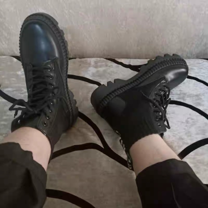 [ Sẵn 39 41 ] Giày Martin giày nam mùa thu trong lưới màu đỏ siêu lửa giày nam màu đen chiến binh giày cao cổ | BigBuy360 - bigbuy360.vn