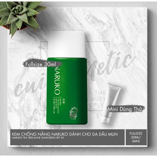 Kem chống nắng SPF50 Naruko trà tràm Tea Tree Anti-Acne Sunscreen SPF50