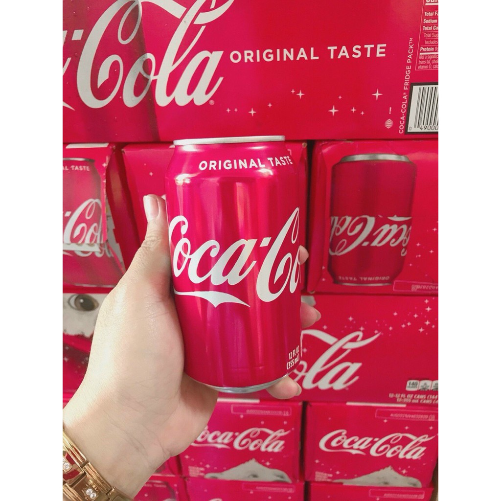 Nước Coca Cola Mỹ thùng 12 Lon 355ml