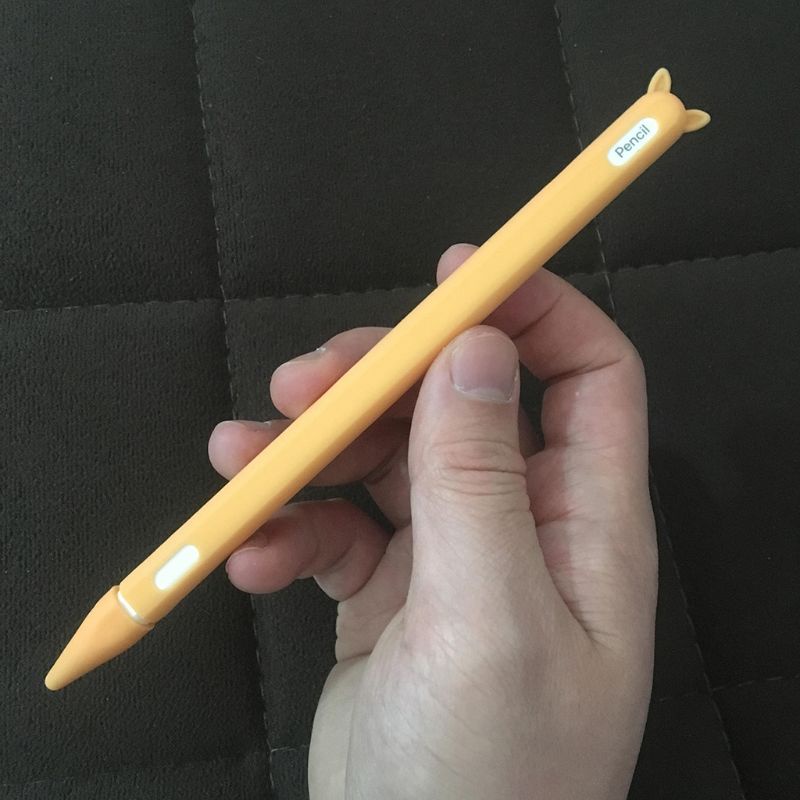 Vỏ Bảo Vệ Hộp Sạc Tai Nghe KOK iPencil Bằng Silicon Mềm Hình Tai Mèo Dễ Thương Kèm Ngòi