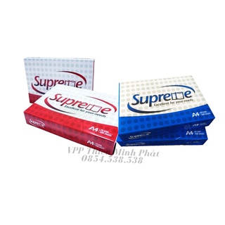 Giấy in a4, a5 supreme 70 gsm, 80 gsm 500 tờ chính hãng