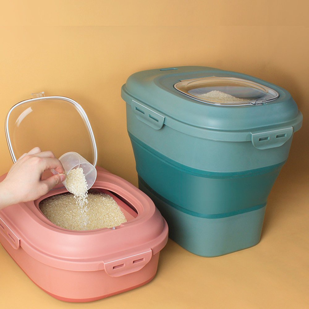 Thùng đựng gạo thông minh dung tích 25l có thể gấp gọn