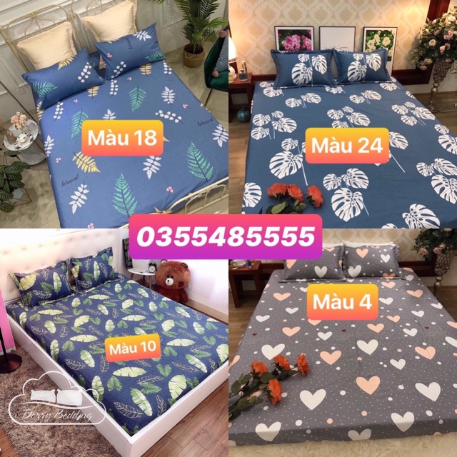 Bộ Ga Gối Cotton 100% Cao Cấp Mẫu Mới 2020