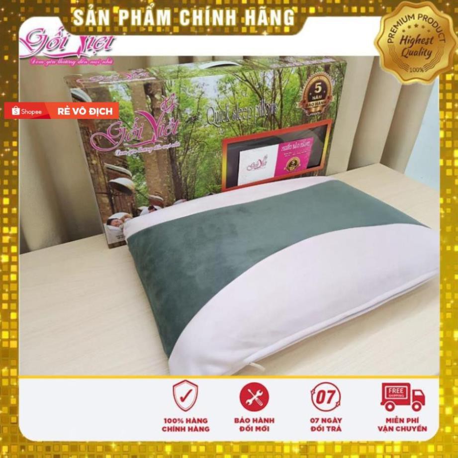 Hàng Công Ty  1 Cặp Gối cao su Oval 60cm x 40cm chống đau mỏi vai gáy, gối cao su non ngủ ngon, Gối việt bảo hành 5 năm