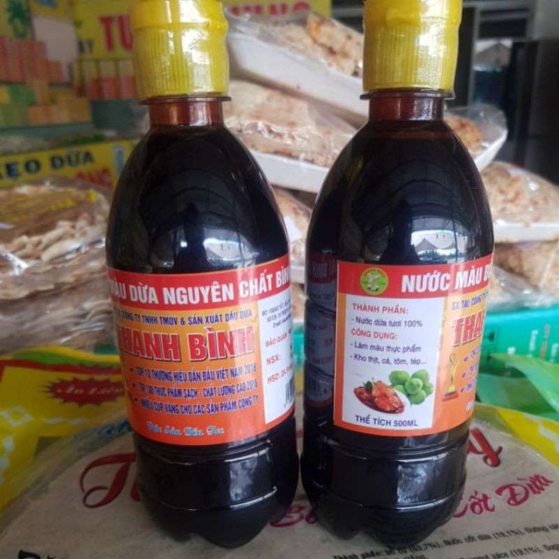 Nước màu dừa bến tre nguyên chất ko pha 500ml ( hàng cty hsd 2năm)