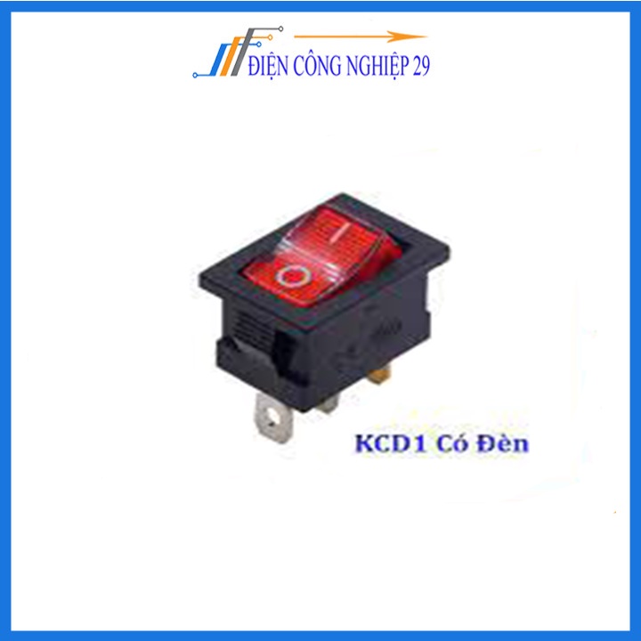 Công Tắc Bập Bênh KCD1 250VAC-6A Có Đèn