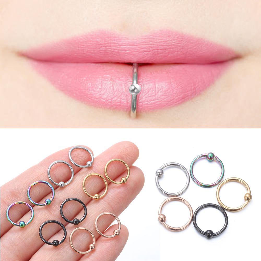 YVE Set 2 Khuyên Môi Dạng Vòng Thời Trang Cá Tính Cho Nữ