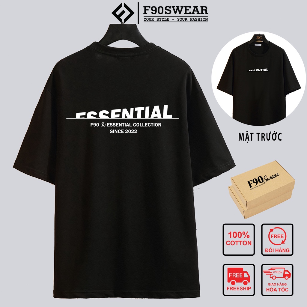 Áo thun nam nữ - Áo phông nam nữ UNISEX tay lỡ form rộng 100%COTTON thoáng mát thế hệ genz ESSENTIALS